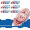 STATIONERY ISLAND Glue Tape Roller, 24 Pack Double Sided Tape Dispenser, Scrapbooking Supplies, 6mx8mm Adhesive Glue Roller Tape for Crafting, Cards,