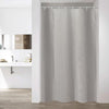 YISURE Narrow Linen Textured Shower Curtain 120x200cm, Heavy Duty Fabric Shower Curtains for Bathroom Waterproof Thick Hotel Luxury, Grey 47''x78''