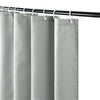 Furlinic Grey Shower Curtain Waffle Polyester Anti Mould Mildew Resistant Waterproof Bathroom Curtains Liner 47x71 Inch with 8 Hooks.