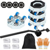 Furniture Mover with 4 Wheels & Extended Pry Bar - 16pcs 360? Rotating Heavy Duty Furniture Lifter Sliders Tool for Sofa, Bed, Cabinet (350KG