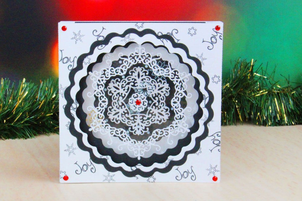 Tattered Lace Snowflake Doily, Silver