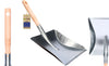 ToolSpace | Galvanised Metal Dustpan & Shovel | Beechwood Handle | Multi-purpose | Silver