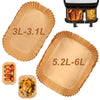 YQL Air Fryer Liners for Tefal Easy Fry 5.2L/3.1L, Philips Dual Basket Air Fryer, Tower T17099 5.2L/3.3L, Salter 5.5L/3.5L,Disposable Air Fryer