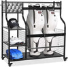 TEKXDD Golf Storage Rack Golf Bag Stand Storage Rack,Golf Club Organisers Extra Large,Golf Bag Organiser with Wheels