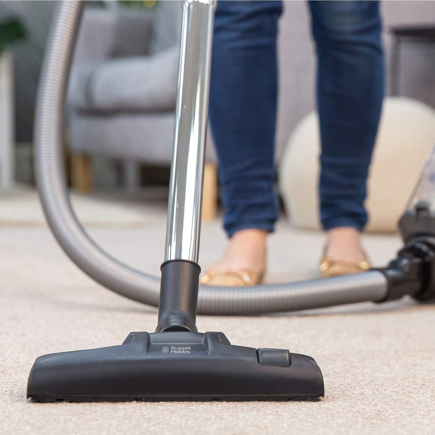 Russell Hobbs Cylinder Vacuum Cleaner ATLAS2 PET 2.5 Litre Grey & Purple with 3 in 1 Multi-Tool, Triple Dust Lock 700W High Efficiency Motor, PET