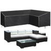 RICHIE L-Shape Garden Furniture Covers Waterproof, Outdoor Patio Rattan Corner Sofa Cover, L Shape Garden Sofa Covers Heavy Duty Windproof Rip Proof