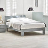 Julian Bowen Manhattan King Size Bed Frame - Wooden 5ft Grey Bed Base 150cm x 200cm with Slats and Headboard, No Box Spring Needed, Underbed Storage,