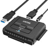 UNITEK USB 3.0 to IDE SATA Hard Drive Adapter Cable, IDE External Converter for Universal 2.5/3.5 HDD/SSD, One Touch Backup Function and Restore