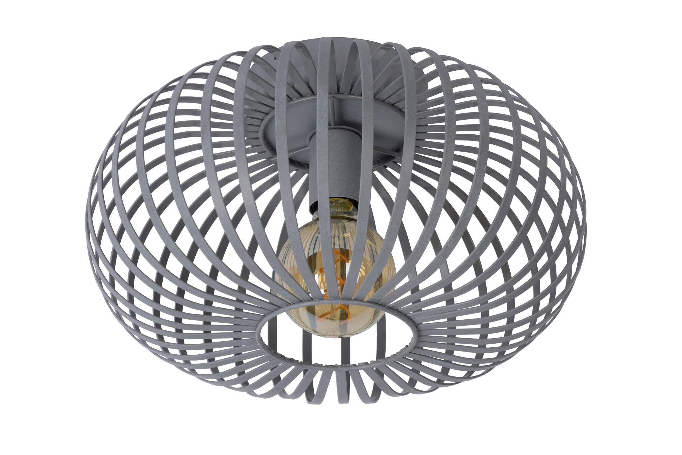 LUCIDE Manuela - Flush Ceiling Light -  39,5 cm - 1xE27 - Grey