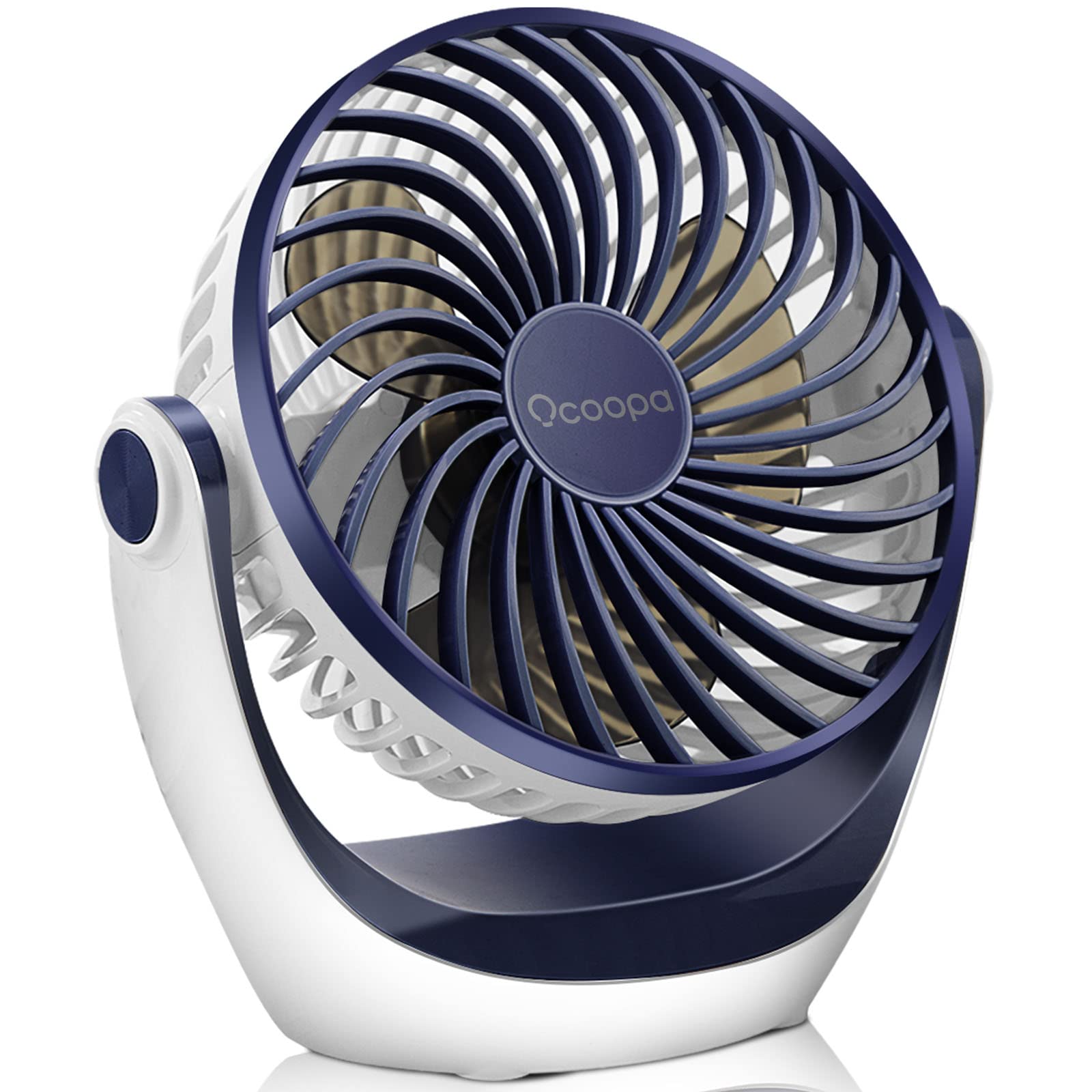 OCOOPA USB Desk Table Fan with Strong Airflow & Quiet Operation, Portable Cooling Fan Speed Adjustable 360?Rotatable Head for Home Office Bedroom