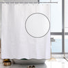 YISURE White Waffle Shower Curtain 180x200cm (71"x79"), Waterproof Fabric With Hooks