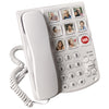 Memo24 Big Button and Picture Corded Landline Phone for Elderly and Dementia Sufferers. Simple One-Touch Speed Dialling. Hands-Free Operation.