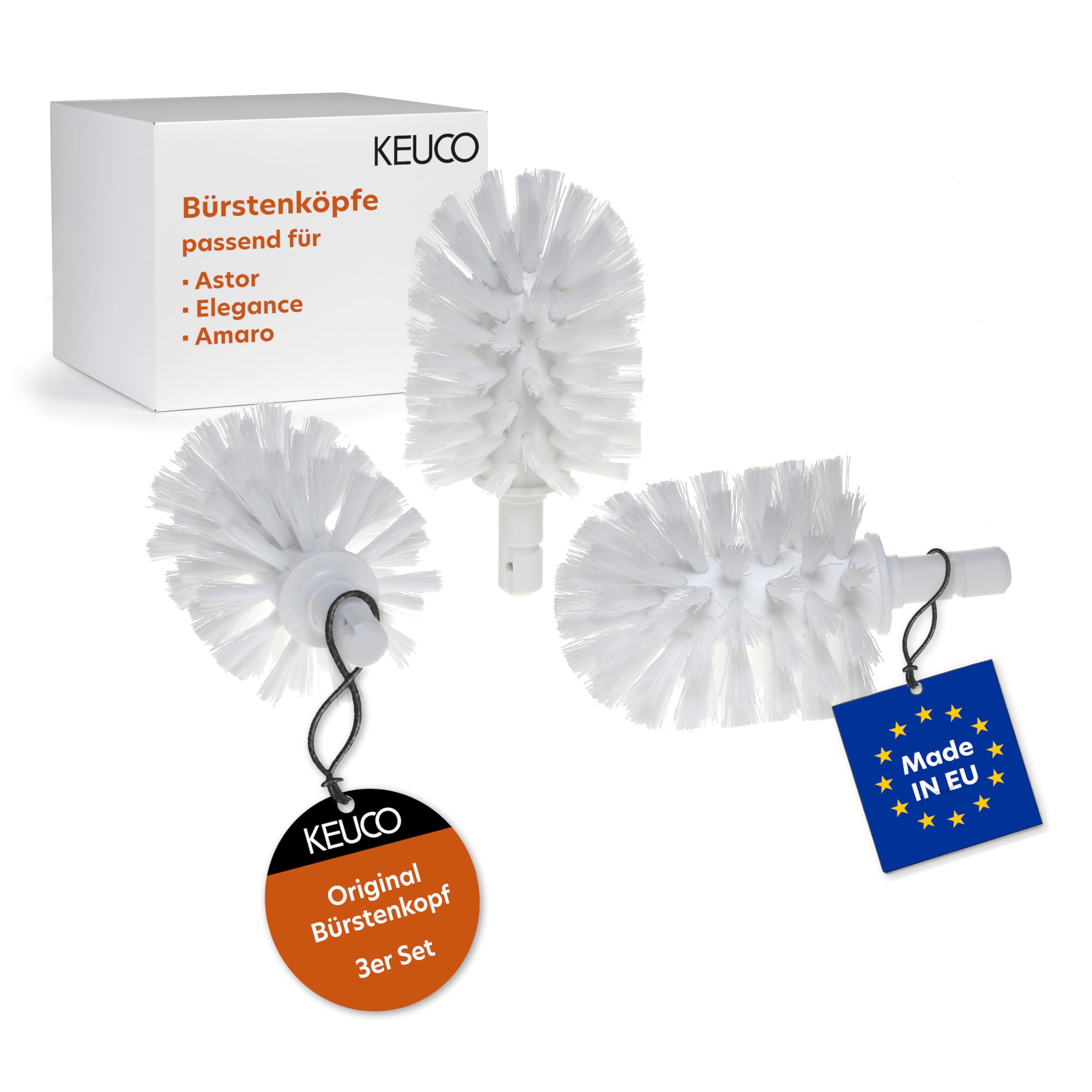 Keuco Toilet Brush Head, White/Black, Ersatz