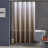 Furlinic Shower Curtain for Bathroom Mould Proof Polyester Fabric Wetroom Bath Curtains Waterproof Washable with 10 Hooks White to Brown 60x72