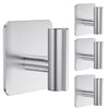Aikzik Large Self Adhesive Hooks - 26lb Max, Stick on Hooks Heavy Duty Stainless Steel, Strong Sticky Hooks for Hanging Coats, Bathrobes and Towels,