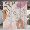 Lerores Shower Curtain, 240 x 200 cm, Impressions of Women, Weighted Hem, Anti-Mould, Water-Repellent, Washable Polyester Bath Curtains with 16
