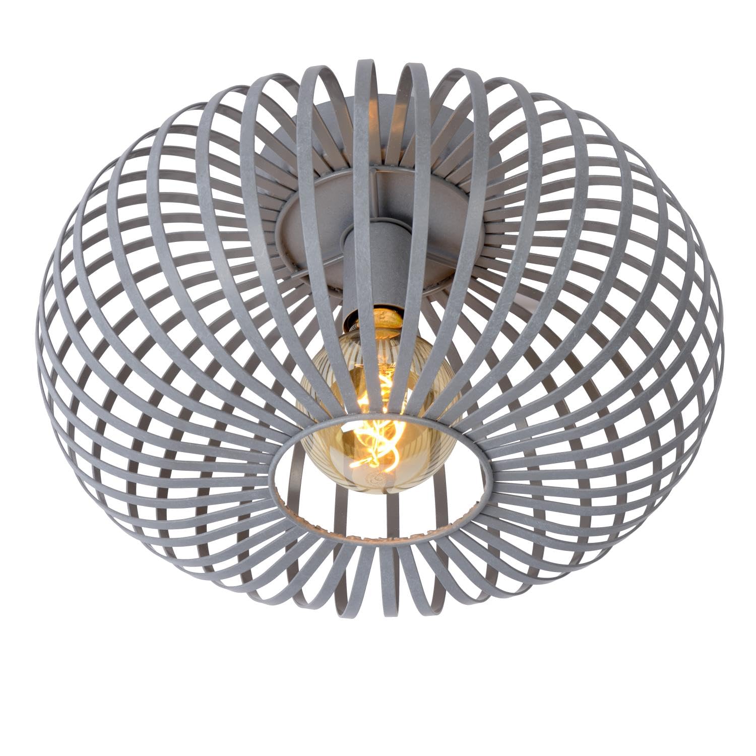 LUCIDE Manuela - Flush Ceiling Light -  39,5 cm - 1xE27 - Grey