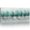 Large Framed Canvas Wall Art 120x50cm Green Trees Landscape Painting FajerminArt