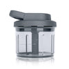 Zyliss Easy Pull Food Processor | 800ml Capacity | Manual Handheld Onion/Garlic/Vegetable Chopper/Slicer/Blender With Pull Cord | Grey | Dishwasher