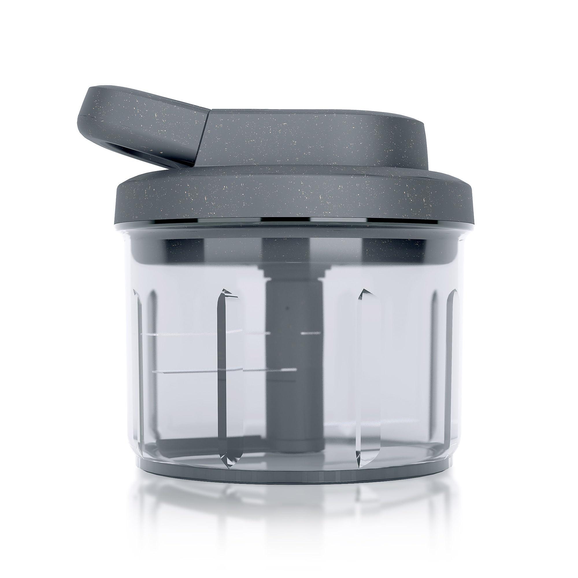 Zyliss Easy Pull Food Processor | 800ml Capacity | Manual Handheld Onion/Garlic/Vegetable Chopper/Slicer/Blender With Pull Cord | Grey | Dishwasher