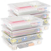 Lifewit 8 Pack Plastic Multi-Purpose Storage Box with Latching Lids, Clear A4 Paper Storage, Classroom Organization, Storage Containers for Board