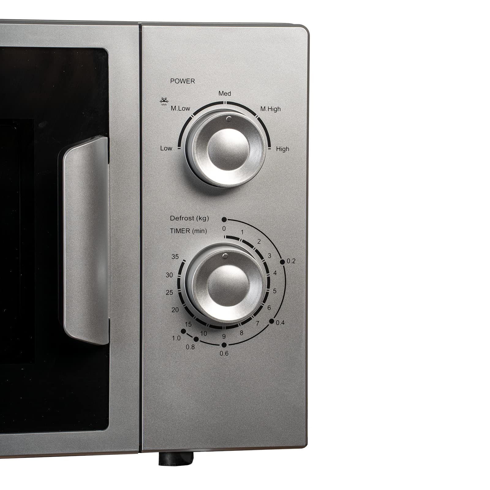 SIA FAM21SI 20L Silver Microwave, Freestanding, Analogue Dials, 700W, 2 Years Parts and Labour Guarantee