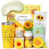 Tacobear Sunflower Gifts for Women Pamper Gifts Relaxation Bath Sets for Her with Insulated Mug, Get Well Soon Gift Self Care Hampers Unique Birthday