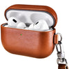 Leather Case for AirPods Pro 3 2025, ICARER Premium Genuine Leather Shockproof Protective Cover with Lanyard for AirPods Pro 3rd Earphones Charging
