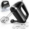 BAIGELONG Hand Electric Mixer, 300W Ultra Power Food Kitchen Mixer with 5 Self-Control Speeds + Turbo Boost, 5 Stainless Steel Attachments Handheld