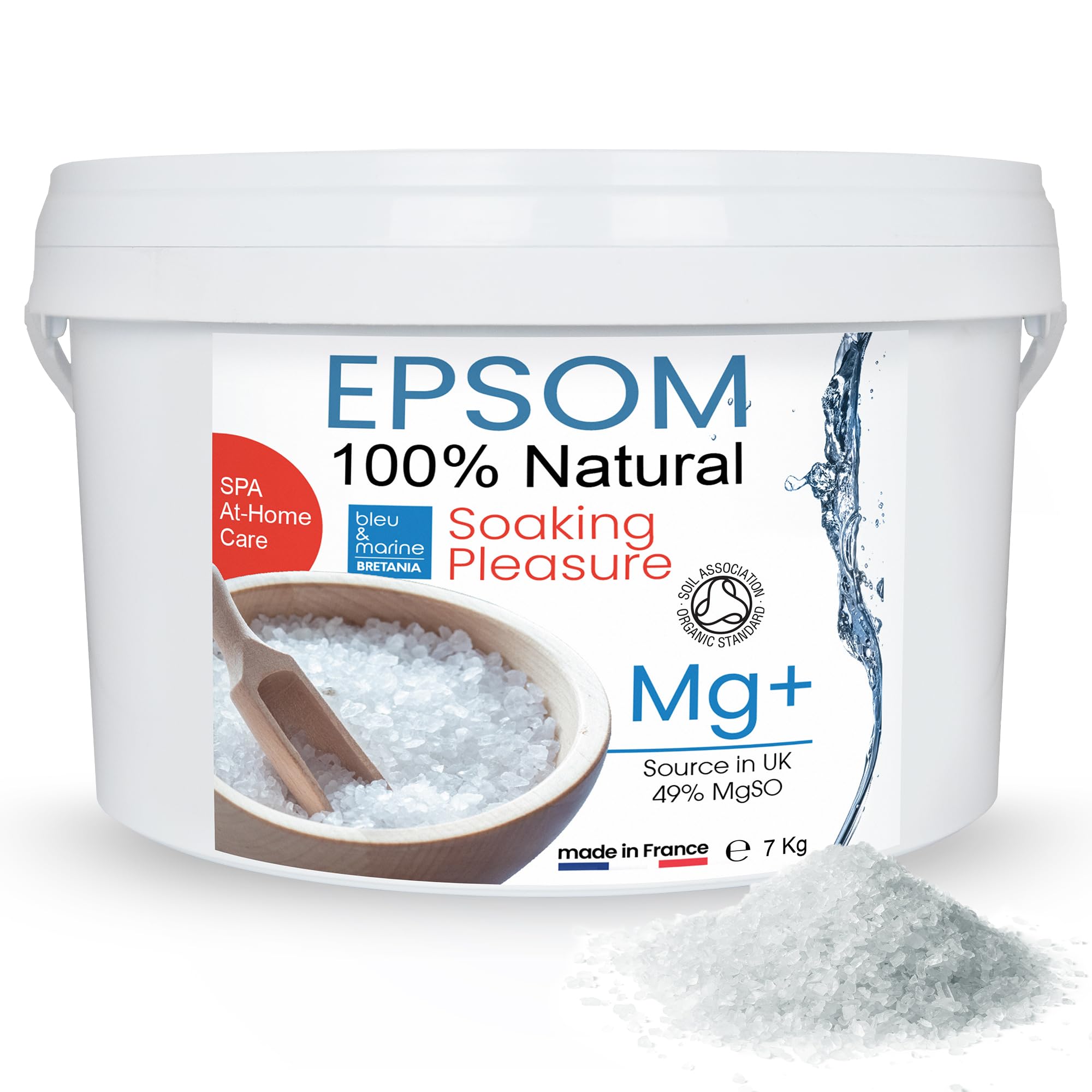 Bleu & Marine Bretania 7kg Epsom Salts | Spa, Exfoliation, Radiance, Aromatherapy, Muscle Relax | Moisturising | Foot Bath Detox & Horse Care