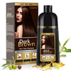 Dark Brown Hair Dye Shampoo Permanent for Men&Women, 3-In-1 Shampoo for Treated & Gray Hair Coverage, Lasts 30 Days/500ml/Natural herbal Ingredients