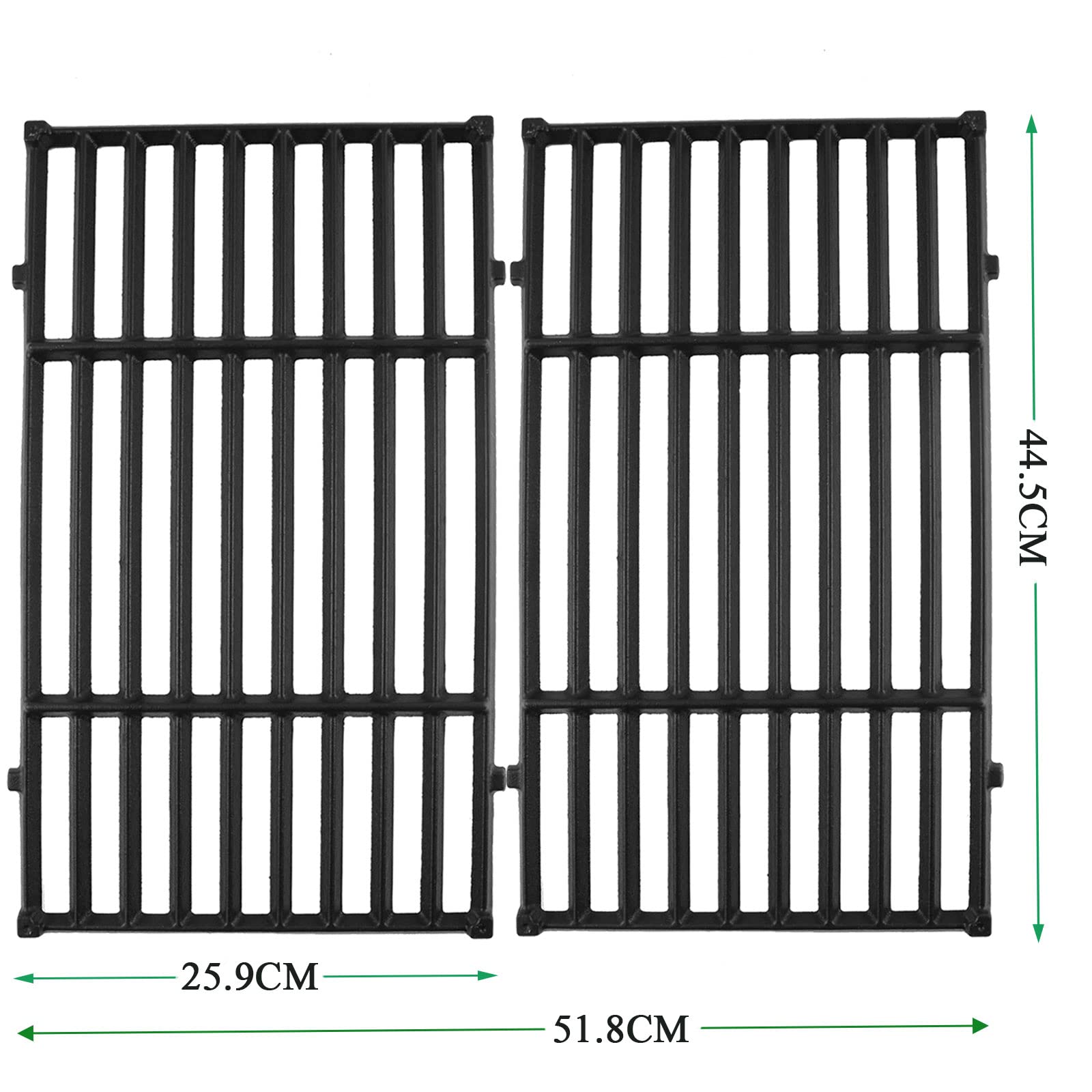 WELL GRILL 44.5 CM 7637 Cooking Grate BBQ Gas Grills Grids Cast Iron Outdoor Barbecue Replacement Parts for Weber Spirit 200 Serie, Spirit E-210,