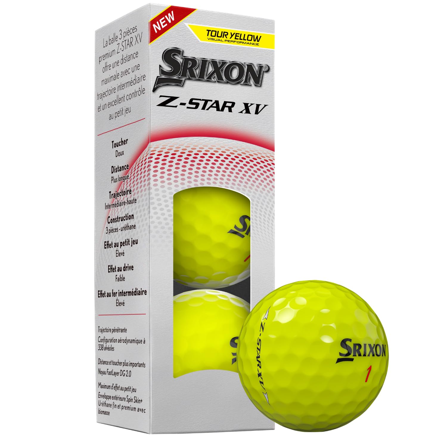 Srixon Z-STAR XV  Ultra Performing Golf Ball | Maximum Distance & Optimized Spin | FastLayer DG Core 2.0 | Spin Skin+ Cover | Control & Power |