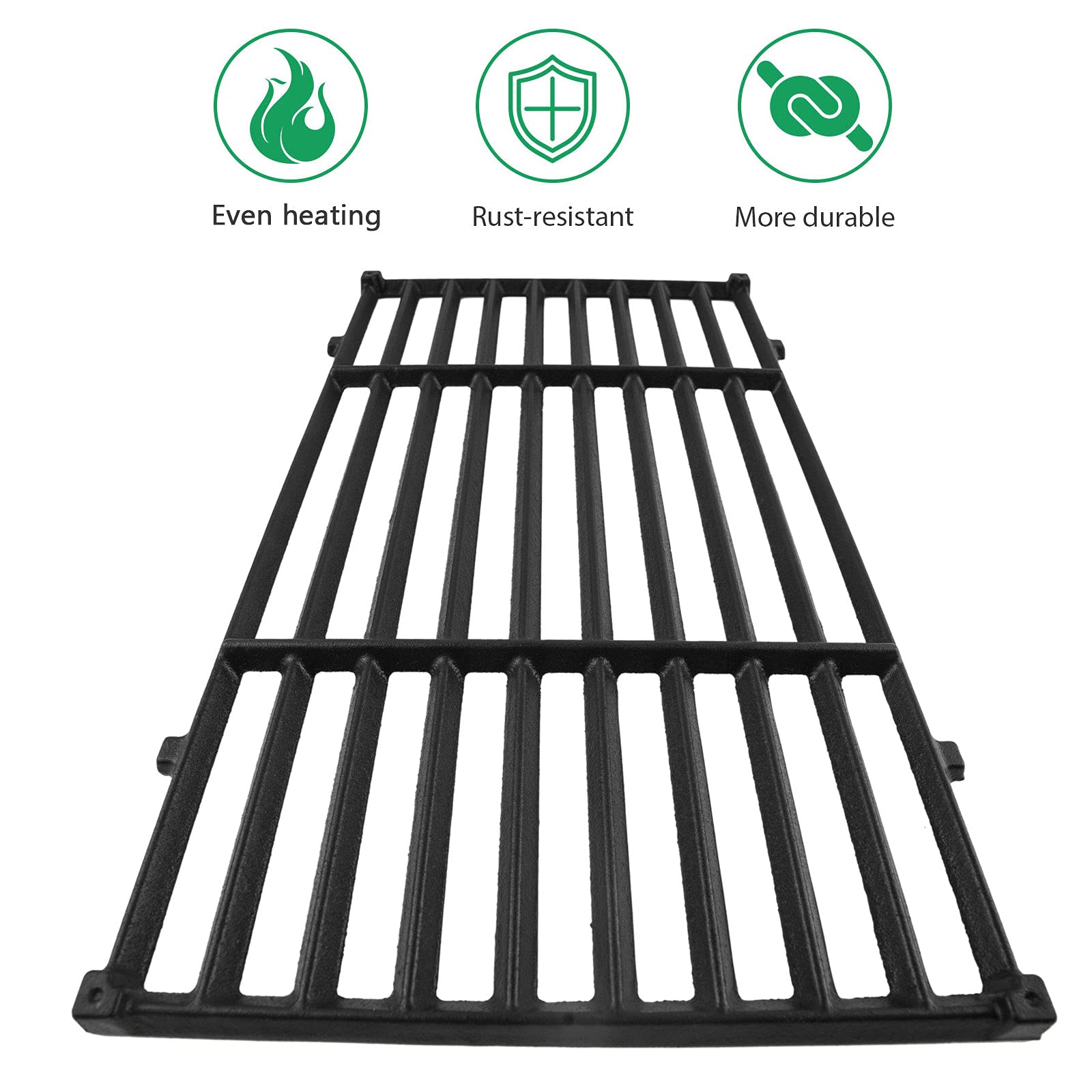 WELL GRILL 44.5 CM 7637 Cooking Grate BBQ Gas Grills Grids Cast Iron Outdoor Barbecue Replacement Parts for Weber Spirit 200 Serie, Spirit E-210,