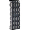 simpletome Towel Storage Rack Adjustable Height Wall Mount Bathroom Shelf Organizer Carbon Steel (Matte Black)