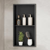 Black Shower Niche Wall Insert for Bathroom, Double 12? x 12? Tile Niche for Bathroom Organizer Storage for Shampoo Soap Toiletries