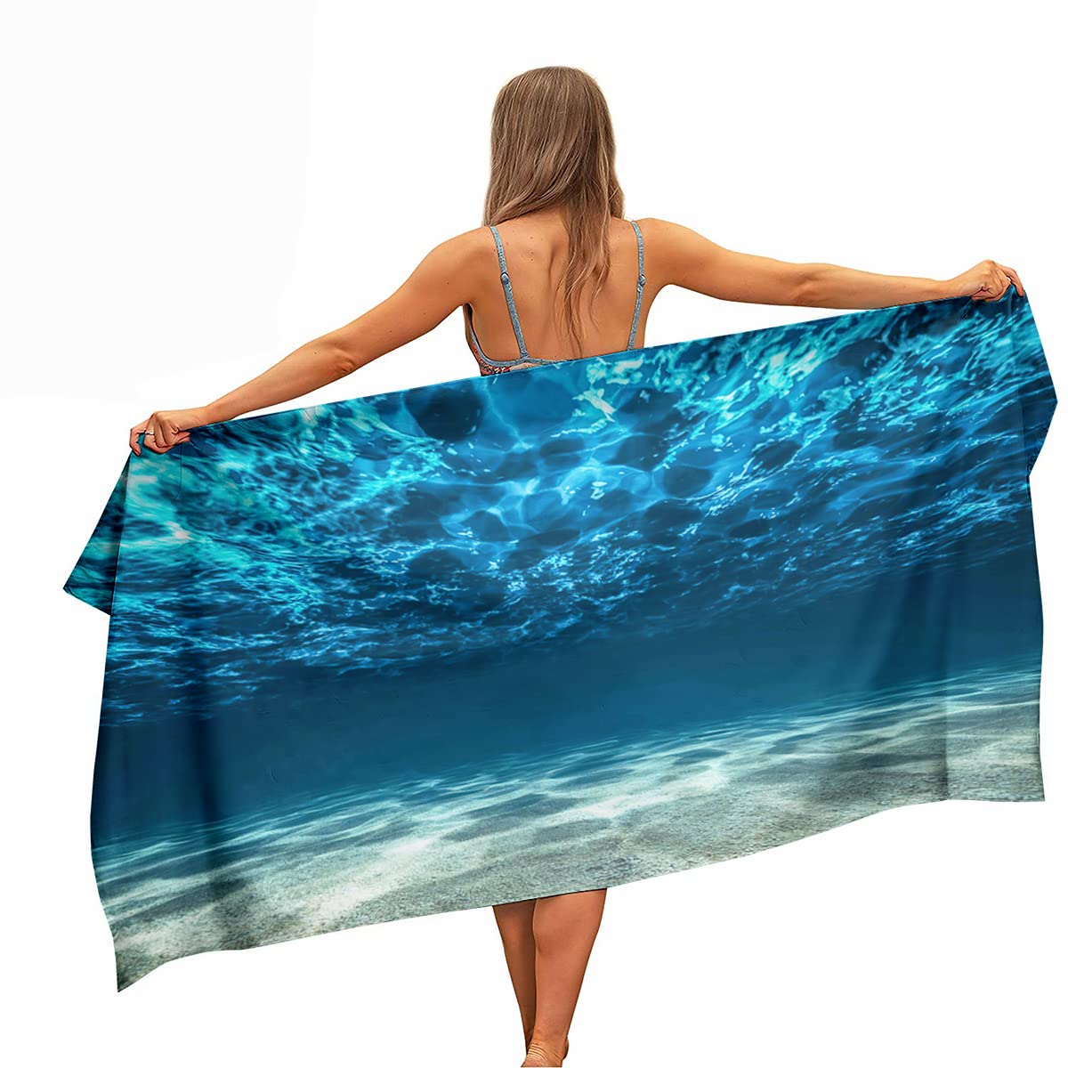 Ulticool Microfibre Towel ? Ocean Sea Beach ? 160 x 80 cm ? Lightweight Travel Towel Quick Drying Bath Towel Beach Towel Sauna Towel Microfibre