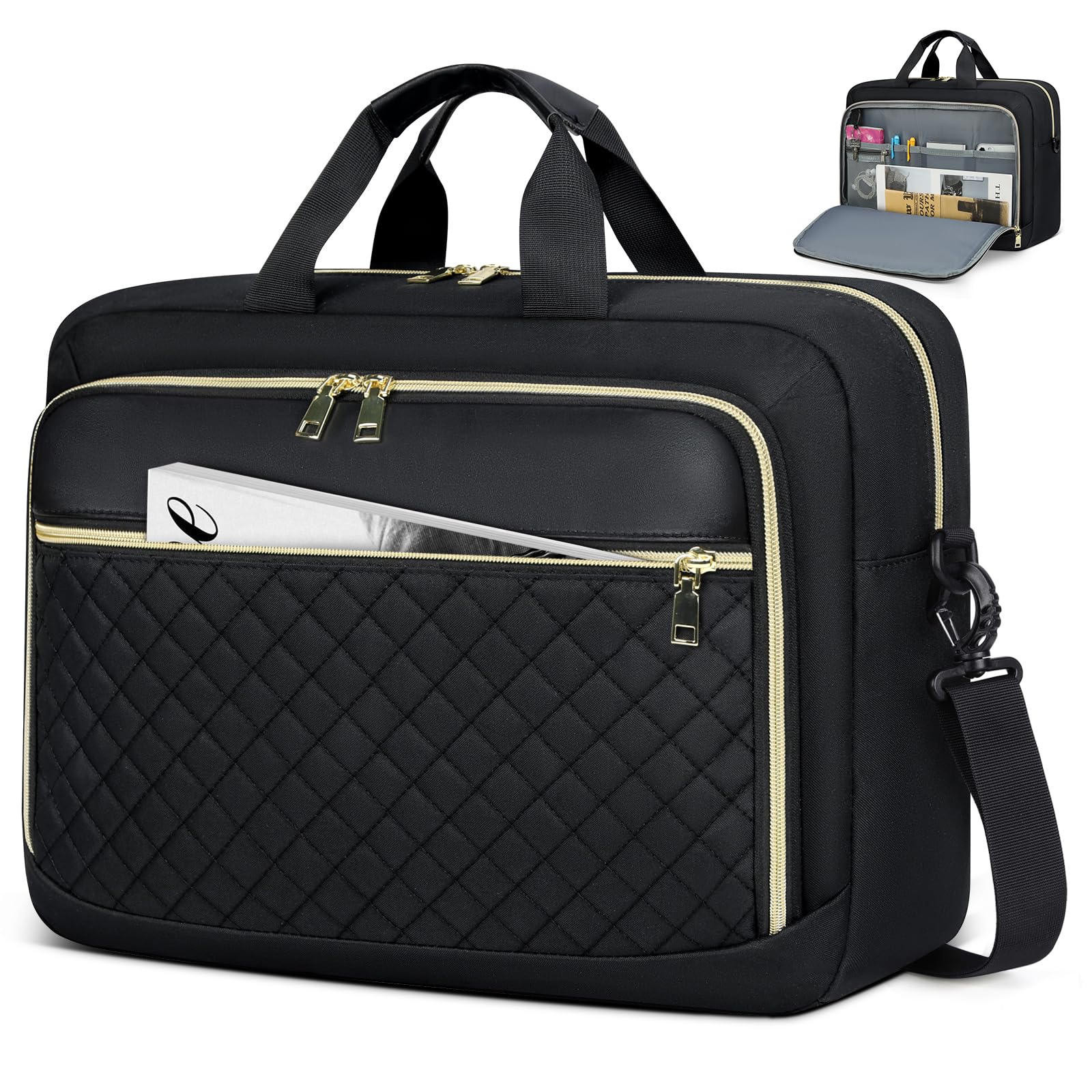 NEWHEY Laptop Bag Briefcase for Women Large Laptop Case Computer Work Bag Messenger Bag for Business/Office Travel/College