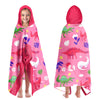 Dinosaur Beach Towels for Girls Hooded Beach Towels for Kids Ages 4-8 ,Dino Hooded Bath Towels Wrap for Toddler Teen Girls 30x50 inch Quick Dry Pink