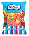 Vidal Treats Assorted Picked Fingers. Raspberry Flavored Gum Candy with Acid Coating. Pink, Yellow, Orange and Green Colours. Soft and Chewable