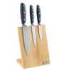 Cooks Professional Ultimate 3 Piece Knife Set with Magnetic Bamboo Knife Block & Micarta Handles | Durable Satin Finish Premium Stainless-Steel Blades