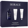 HORACE Face Kit for Men - Gift Set with Purifying Face Cleanser, Gentle Face Scrub, and Mattifying Face Moisturiser - Skincare Set for Cleansing and