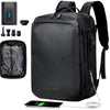 H.yeed Travel Backpack, Expandable 30L-60L Vacuum Backpack with USB&Type-C Charging Port and Pump, Waterproof Lightweight Business Rucksack, Wet Dry
