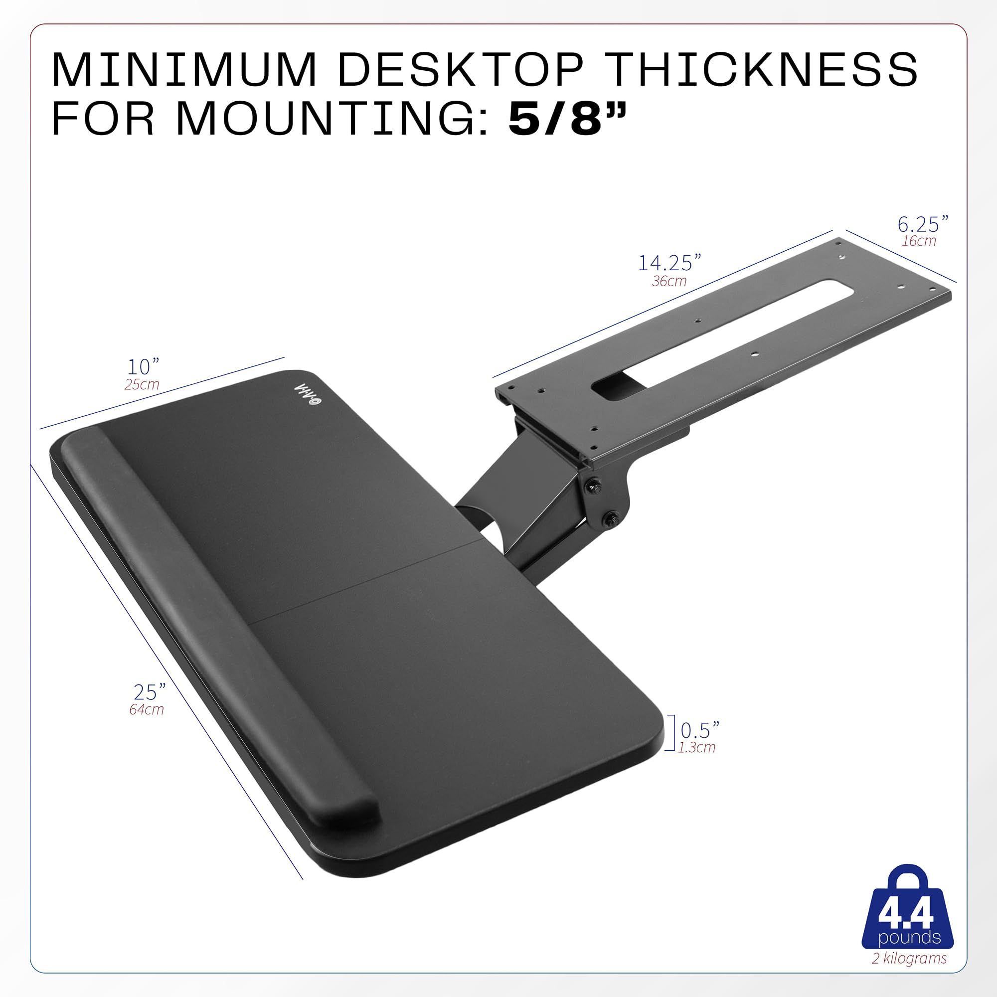 VIVO Adjustable Computer Keyboard & Mouse Platform Tray Ergonomic Under Table Desk Mount Drawer Underdesk Shelf (MOUNT-KB03B)?