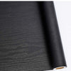 Abyssaly Black Vinyl Wrap Self Adhesive Wallpaper, Wood Effect Sticky Back Plastic Roll for Furniture, Removable Peel and Stick Wallpaper Decorative