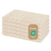 Lavea Set of 5 Guest Towels 30 x 50 cm Elena Terry Cloth Series Cream
