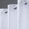 Furlinic Anti Mould Shower Curtain White Fabric Polyester Weighted Curtains Liner Waterproof for Hotel and Family 47x72 Inch.