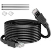 VOIETOLT Outdoor Cat 6 Ethernet Cable 30m, Water Resistant Direct Burial LLDPE UV Jacket - 24AWG 10Gbps High Speed Gigabit Internet Network Cable -