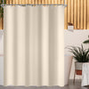 Lerores Shower Curtain, 190 x 160 cm, Beige, Weighted Hem, Anti-Mould Textile, Water-Repellent, Washable Polyester Fabric Bath Curtains for Bathroom,