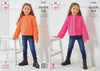 King Cole Children’s Knitting Pattern Double Knit Sweater and Cardigan (6133.), 20” – 28” (51cm – 71cm)